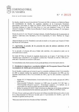 Actas de Sesiones del año 2006