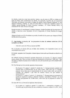 Actas de Sesiones del año 2005