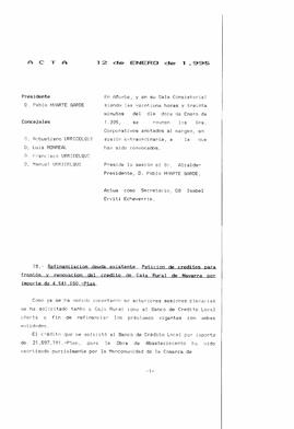 Actas de Sesiones del año 1995