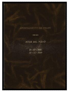 Libro de Actas de Pleno 2001-2009
