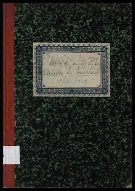 Libro 28 de Actas de la Junta de Sanidad (1924-1929)